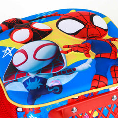 Marvel Spiderman Amazing-Mochila 3D con Ruedas Pequeña, Rojo