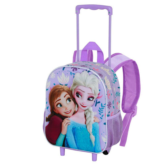 Disney Frozen 2 Beauty-Mochila 3D con Ruedas Pequeña, Lila