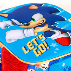 Sonic The Hedgehog Go-Zainetto 3D con Ruote Piccolo, Blu