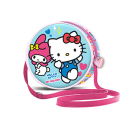 Sanrio Hello Kitty Friendship-Borsa a Tracolla Rotonda, Blu