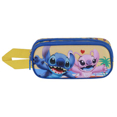 Disney Lilo and Stitch Ocean-3D Double Pencil Case, Blue