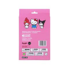 Hello Kitty Mix-Pack da 3 Matite Eternal + 3 Gomma + Temperino, Rosa