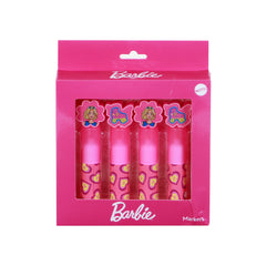 Barbie zestaw mix 4 fluorescencyjnych markerów, różowy