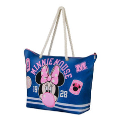 Disney Minnie Mouse Varsity-Borsa da Spiaggia Soleil, Blu