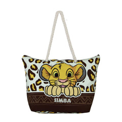 Disney Il Re Leone Leopard-Borsa da Spiaggia Soleil, Giallo