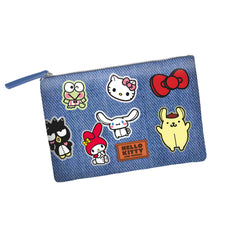 Sanrio Hello Kitty Stickers-Borsa da Toilette Pochette Soleil, Blu