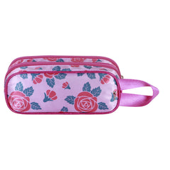 Disney Princess Flowers-3D Double Pencil Case, Pink