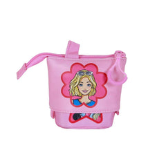 Barbie Flower-Cute Pencil Case + 2 Erasable Gel Pens, Pink