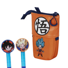 Dragon Ball Super-Cute Pencil Case + 2 Erasable Gel Pens, Multicolour