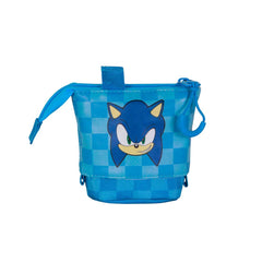 Sonic The Hedgehog Astuccio Portatutto Carino + 2 Penne Gel Cancellabili, Blu