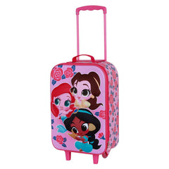 Disney Princesses Flowers-Valise à Roulettes Soft 3D, Rose