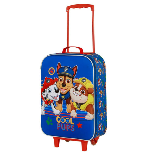 Paw Patrol Cool-Valigia Trolley Soft 3D, Blu