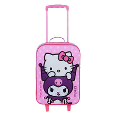Sanrio Hello Kitty Playful-Valigia Trolley Soft 3D, Rosa