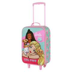 Barbie Pets-Soft 3D Trolley Suitcase, Pink