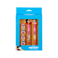 Disney Mickey e Minnie Mix-Pack di Penna Gel Cancellabile + Matita Eternal + 4 Gommini, Multicolore
