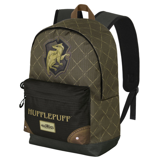 Harry Potter Legacy Hufflepuff-Mochila HS FAN 2.2, Castanho