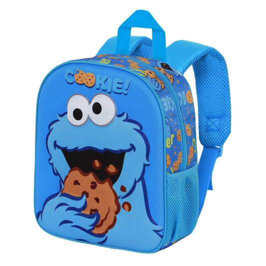 Barrio Sésamo Monstruo de las Galletas Eat-Mochila 3D Elite, Azul