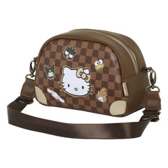 Hello Kitty Squares-Bolso Bandolera Bowling Lite, Marrón
