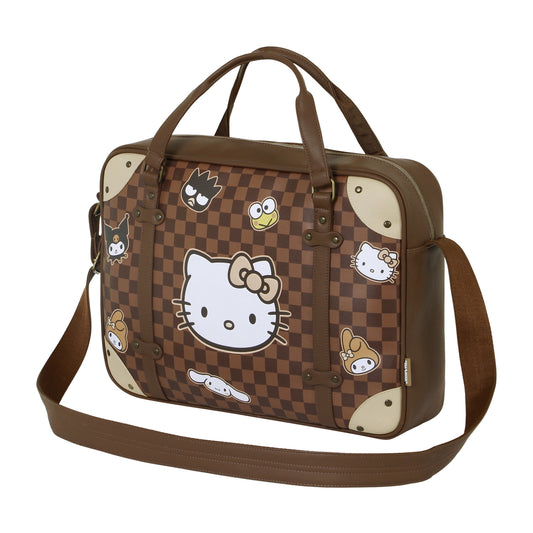 Hello Kitty Squares-Bolso para Portátil Laptop, Marrón