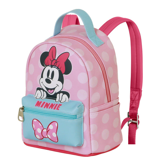 Disney Minnie Mouse Ribbon-Small Heady Backpack, Pink