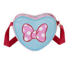 Disney Minnie Mouse Ribbon-Bolso Bandolera Corazón Casual, Rosa