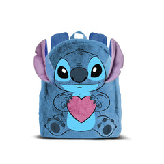 Disney Lilo and Stitch Heart-Plush Backpack, Blue