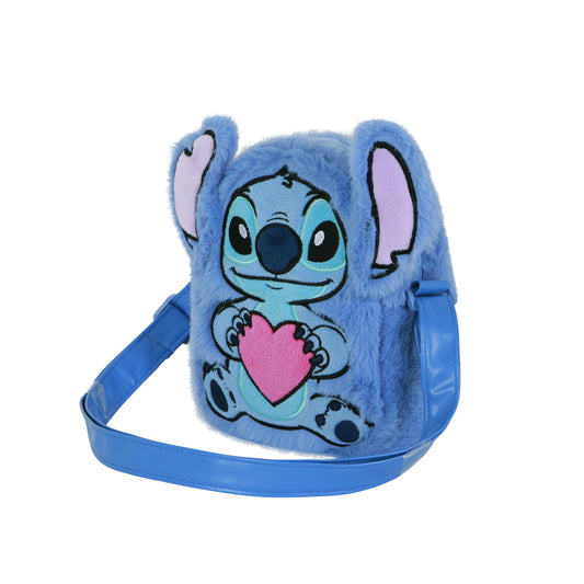 Disney Lilo et Stitch Heart-Sac à Bandoulière Action Plush, Bleu