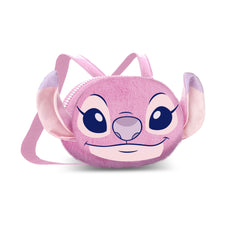 Disney Lilo e Stitch Angel Heart-Zaino Plush Face, Rosa