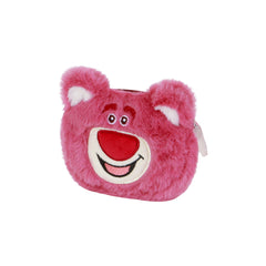 Disney Lotso Huggin Bear Strawberry-Plush Pill Coin Purse, Pink