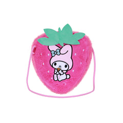 Hello Kitty My Melody Strawberry-Bolso Bandolera Soft, Rosa