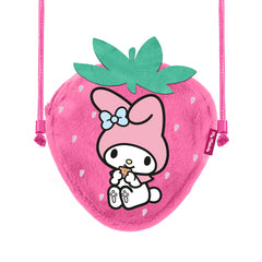 Hello Kitty My Melody Strawberry-Bolso Bandolera Soft, Rosa