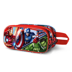 Marvel The Avengers Battle-3D Double Pencil Case, Blue