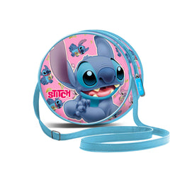 Disney Lilo et Stitch Surprise-Sac à Bandoulière Rond, Bleu