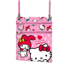Hello Kitty Lovely-Borsa a Tracolla Action Verticale, Rosa