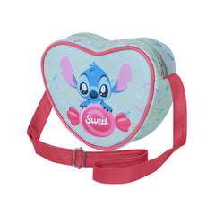 Disney Lilo and Stitch Candy-Casual Heart Crossbody Bag, Blue