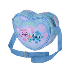 Disney Lilo and Stitch Jolly-Casual Heart Crossbody Bag, Blue