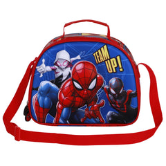 Marvel Spiderman Best Team-Borsa Porta Merenda 3D, Blu