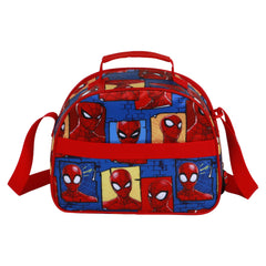 Marvel Spiderman Best Team-Borsa Porta Merenda 3D, Blu
