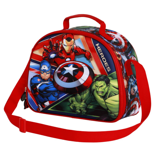 Marvel The Avengers Battle-3D Lunch Bag, Blue