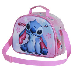 Disney Lilo y Stitch Cosmic-Bolsa Portamerienda 3D, Rosa