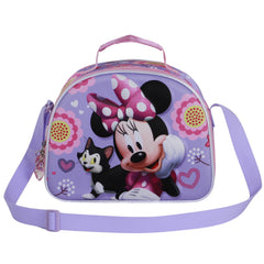 Disney Minnie Mouse Cat-Borsa Porta Merenda 3D, Lilla