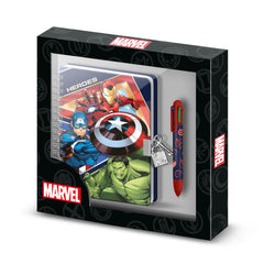 Marvel The Avengers Battle-Pack of A5 Diary + 6-Coloured Pen, Blue