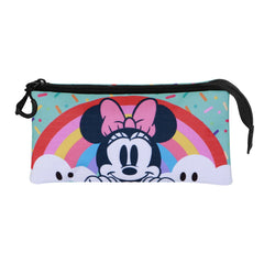 Disney Minnie Mouse Rainbow-Penal Triplă, Turcoaz