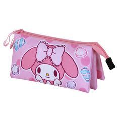 Hello Kitty My Melody Sweets-Triple Pencil Case, Pink