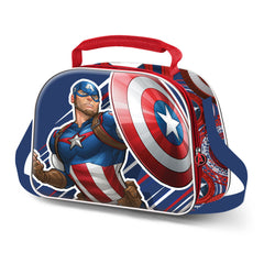 Marvel Captain America First - 3D Lunch Bag, Blue