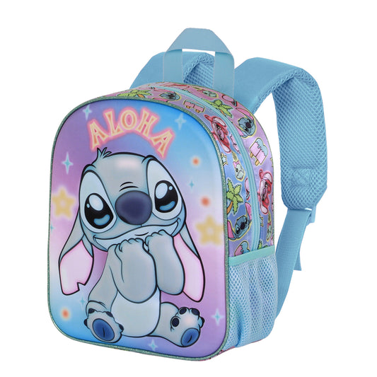 Disney Lilo e Stitch Travessa-Mochila 3D Elite, Azul