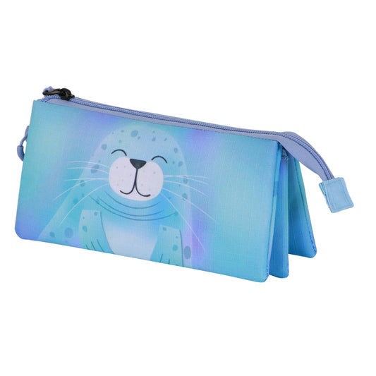 Oh My Pop! Sealy-Estuche Portatodo Triple, Azul