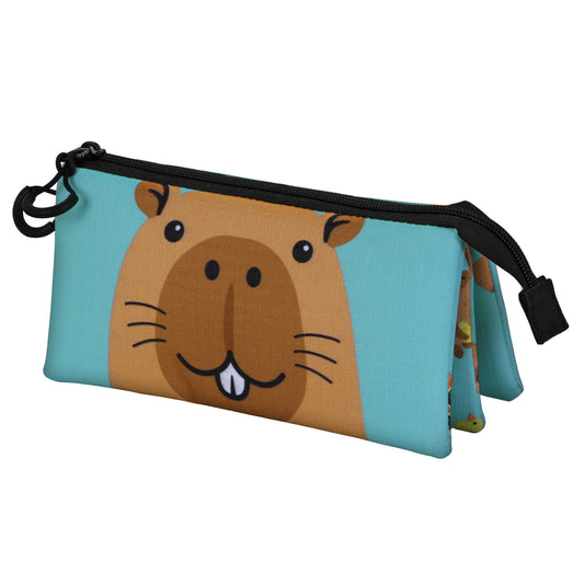 Oh My Pop! Capy-Estuche Portatodo Triple, Verde