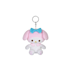 Hello Kitty My Melody Icon-Small Plush Keyring, White
