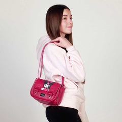 Hello Kitty Kuromi Cherry-Umhängetasche Satchel XS, Rosa